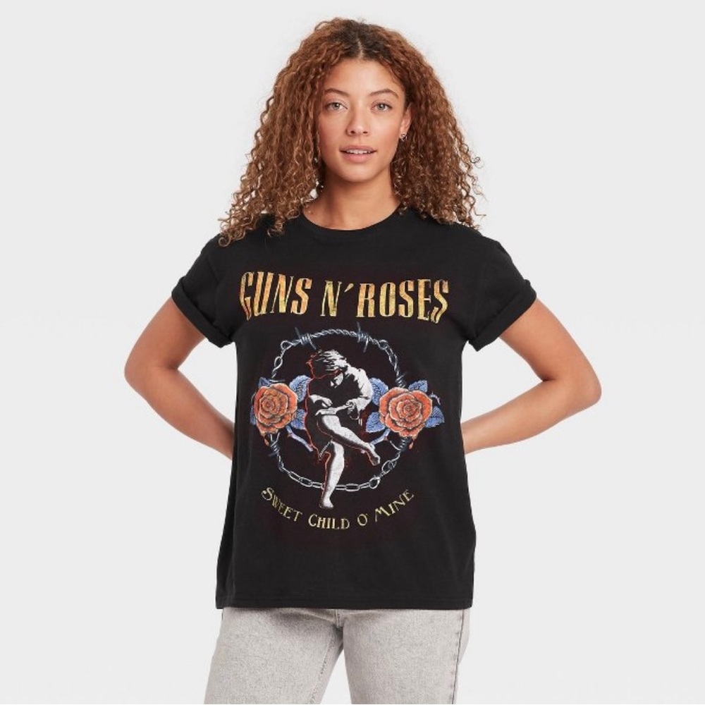 NWT Women’s Guns N Roses Short Sleeve T-Shirt, Medium - Picture 3 of 6